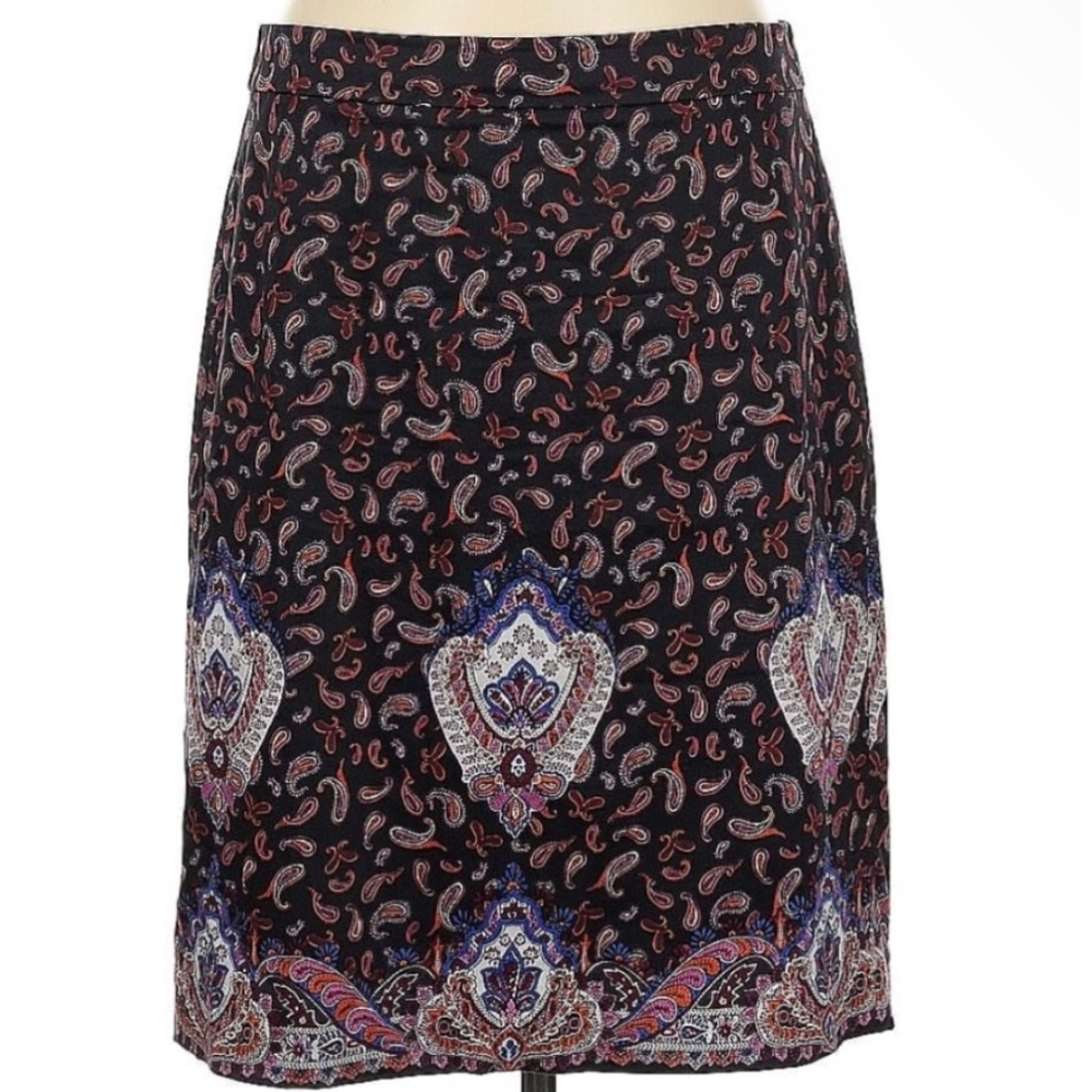 J.Crew Pencil Paisley Skirt Size 8 Like New